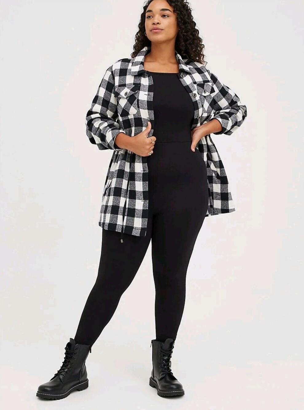 NWT Torrid Black Lngslv Catsuit Sz 1 (14/16)